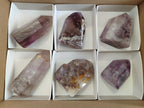 Polished Window Amethyst Quartz Crystals x 6 From Akansobe, Madagascar - Toprock Gemstones and Minerals 
