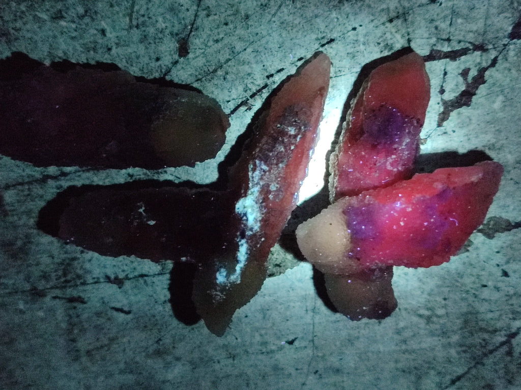 Natural Drusy Quartz Coated Calcite Pseudomorph Specimens x 20 From Lesotho - Toprock Gemstones and Minerals 