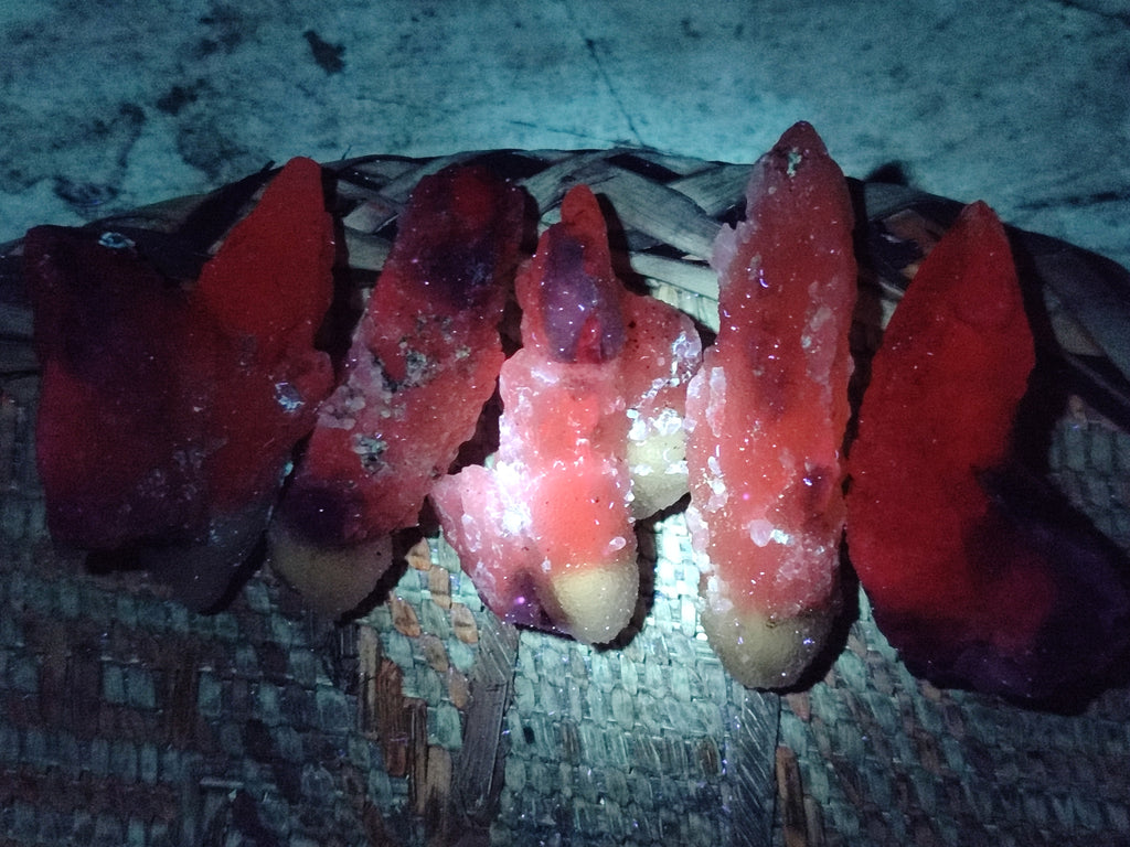 Natural Drusy Quartz Coated Calcite Pseudomorph Specimens x 20 From Lesotho - Toprock Gemstones and Minerals 
