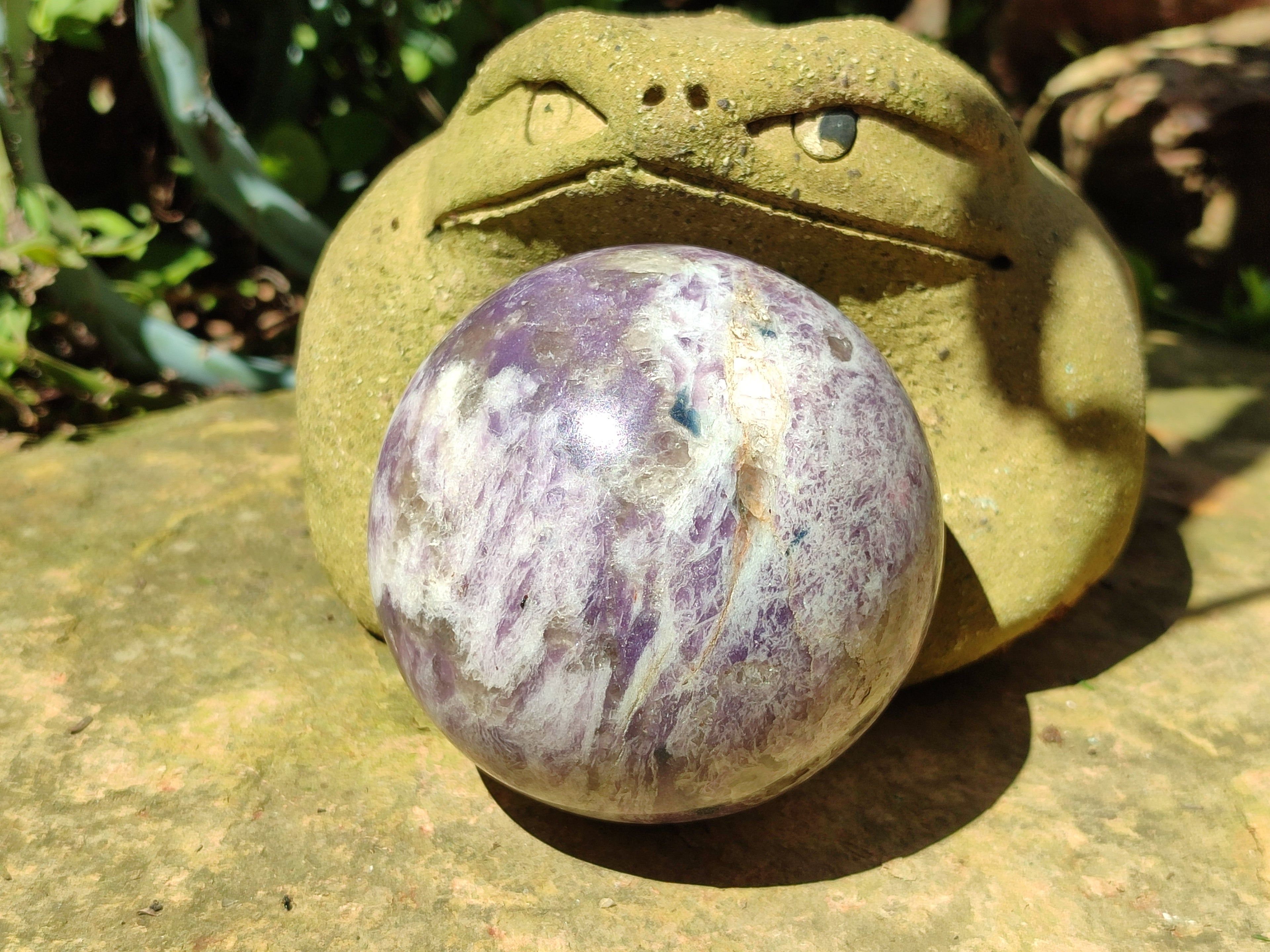 Polished Lepidolite with Pink Rubellite Spheres x 2 From Madagascar - Toprock Gemstones and Minerals 