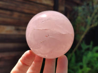 Polished Rose Quartz Spheres x 3 From Ambatondrazaka, Madagascar - Toprock Gemstones and Minerals 