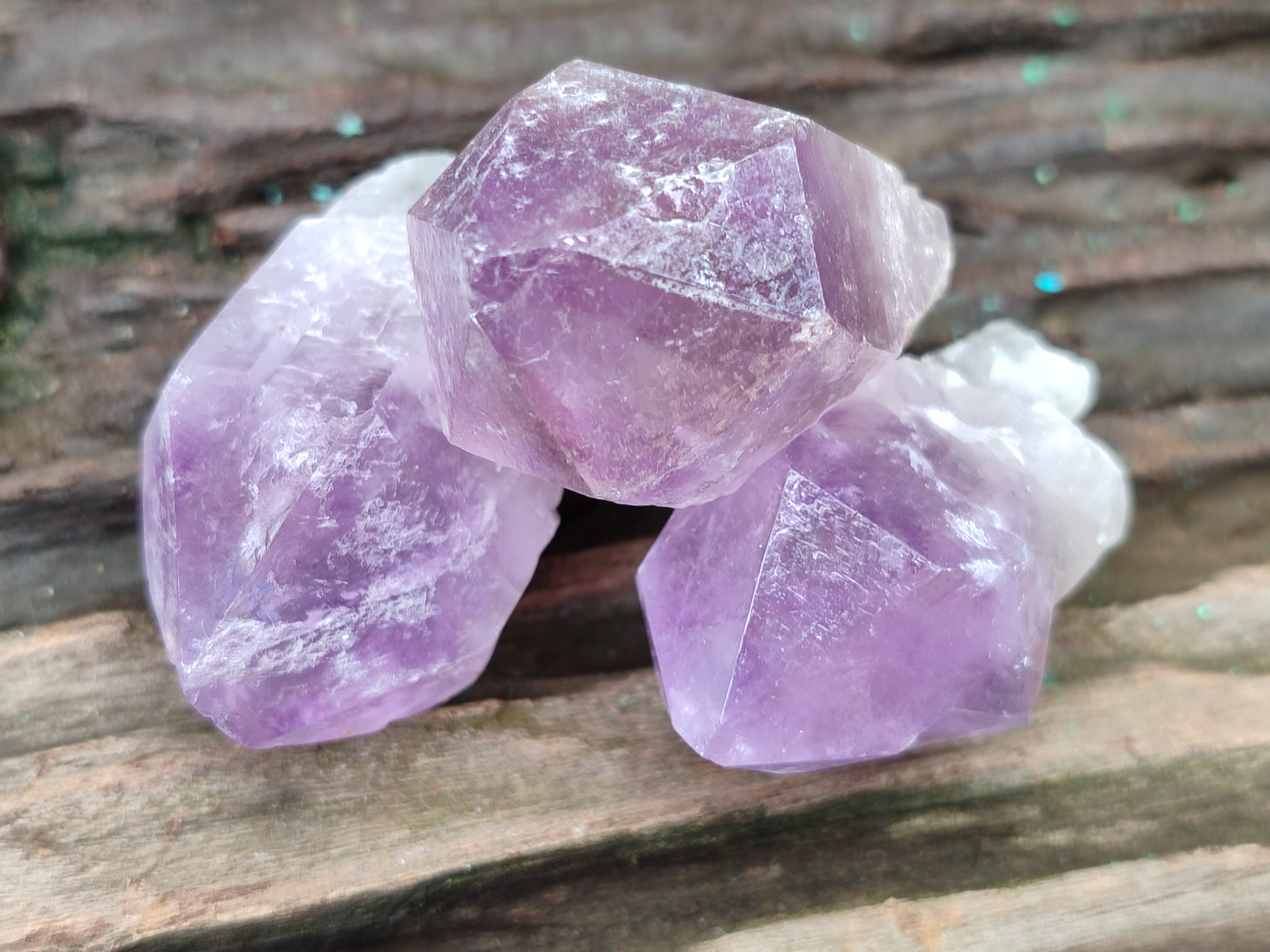 Natural Jacaranda Amethyst Single Quartz Crystals x 24 from Mumbwa, Zambia - Toprock Gemstones and Minerals 