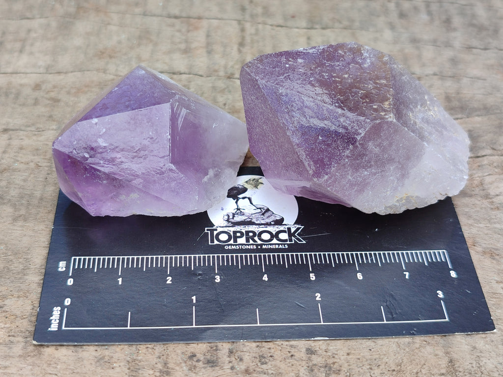 Natural Jacaranda Amethyst Single Quartz Crystals x 24 from Mumbwa, Zambia - Toprock Gemstones and Minerals 