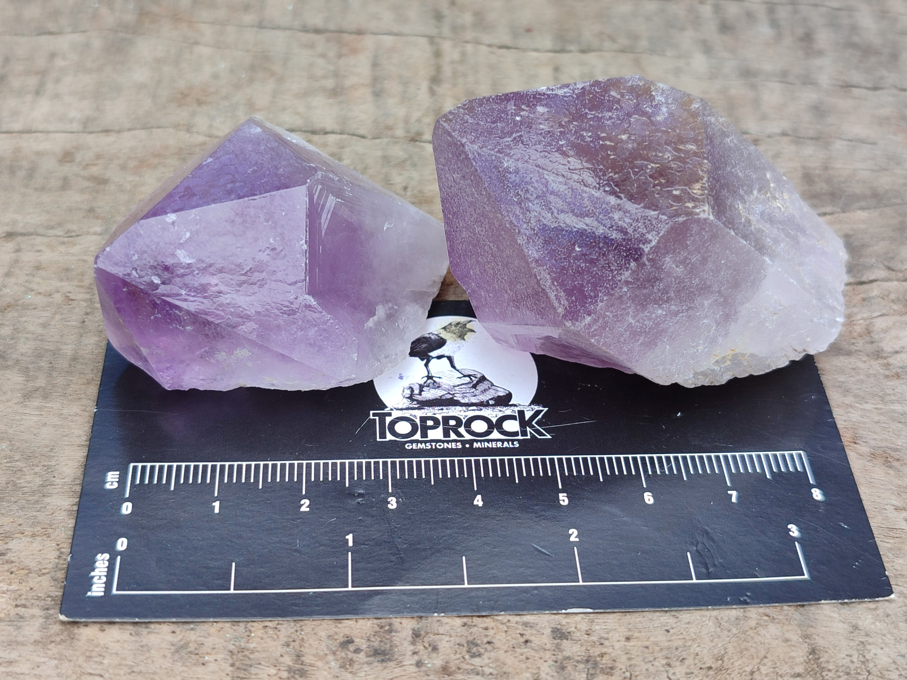 Natural Jacaranda Amethyst Single Quartz Crystals x 24 from Mumbwa, Zambia - Toprock Gemstones and Minerals 