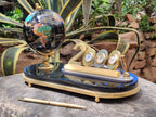 Polished Gemstone World Globe Desk Set x 1 From China - Toprock Gemstones and Minerals 
