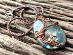 Hand Made Copper Wire Wrapped Pendants x 6 From Southern Africa - Toprock Gemstones and Minerals 