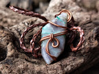 Hand Made Copper Wire Wrapped Pendants x 6 From Southern Africa - Toprock Gemstones and Minerals 