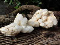 Natural Cascading Candle Quartz Clusters x 3 From Antsirabe, Madagascar - Toprock Gemstones and Minerals 