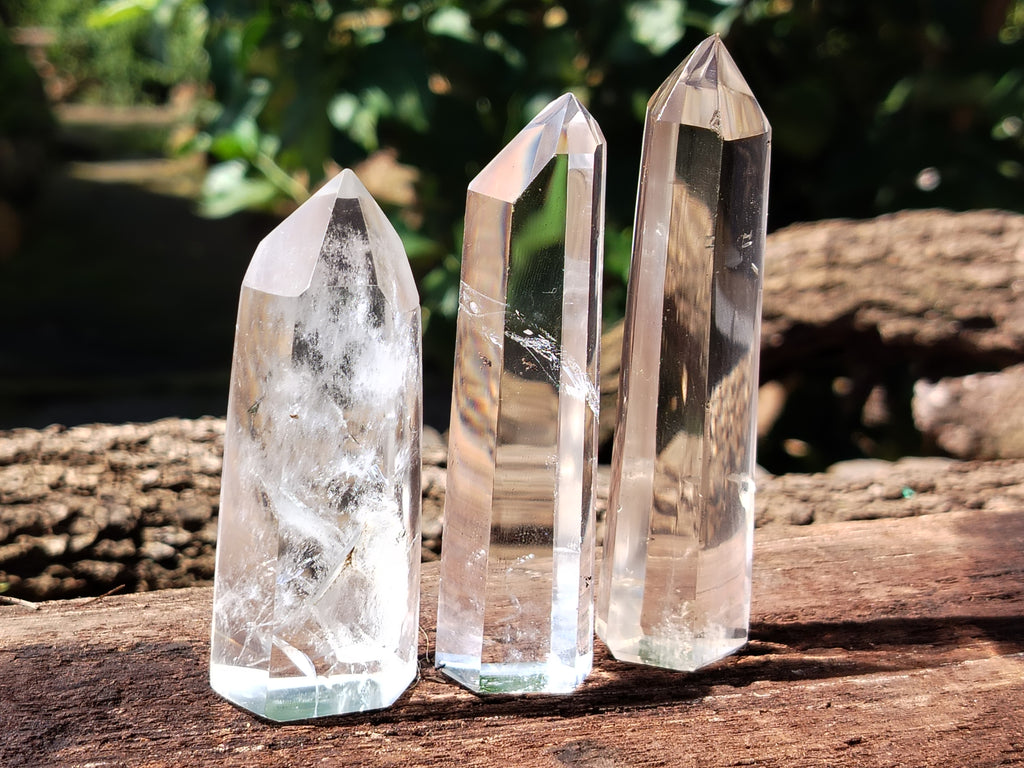 Polished Clear Quartz Crystals x 10 From Madagascar - Toprock Gemstones and Minerals 