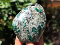 Polished Emerald Mica In Matrix Standing Free Forms x 6 From Mutoko, Zimbabwe - Toprock Gemstones and Minerals 
