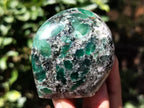 Polished Emerald Mica In Matrix Standing Free Forms x 6 From Mutoko, Zimbabwe - Toprock Gemstones and Minerals 