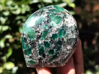 Polished Emerald Mica In Matrix Standing Free Forms x 6 From Mutoko, Zimbabwe - Toprock Gemstones and Minerals 