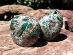 Polished Emerald Mica In Matrix Standing Free Forms x 6 From Mutoko, Zimbabwe - Toprock Gemstones and Minerals 