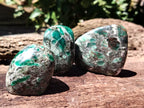 Polished Emerald Mica In Matrix Standing Free Forms x 6 From Mutoko, Zimbabwe - Toprock Gemstones and Minerals 