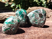 Polished Emerald Mica In Matrix Standing Free Forms x 6 From Mutoko, Zimbabwe - Toprock Gemstones and Minerals 