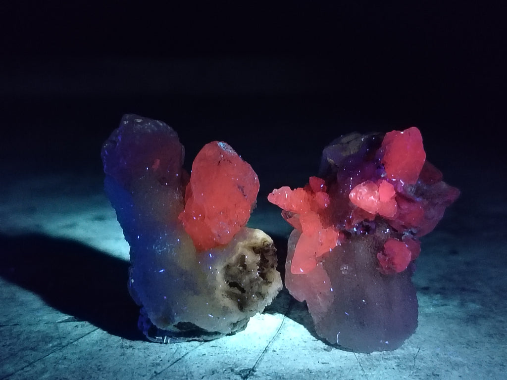 Natural Drusy Quartz Coated Calcite Pseudomorph Specimens x 20 From Lesotho - Toprock Gemstones and Minerals 