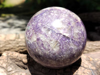 Polished Lepidolite with Pink Rubellite Spheres x 2 From Madagascar - Toprock Gemstones and Minerals 