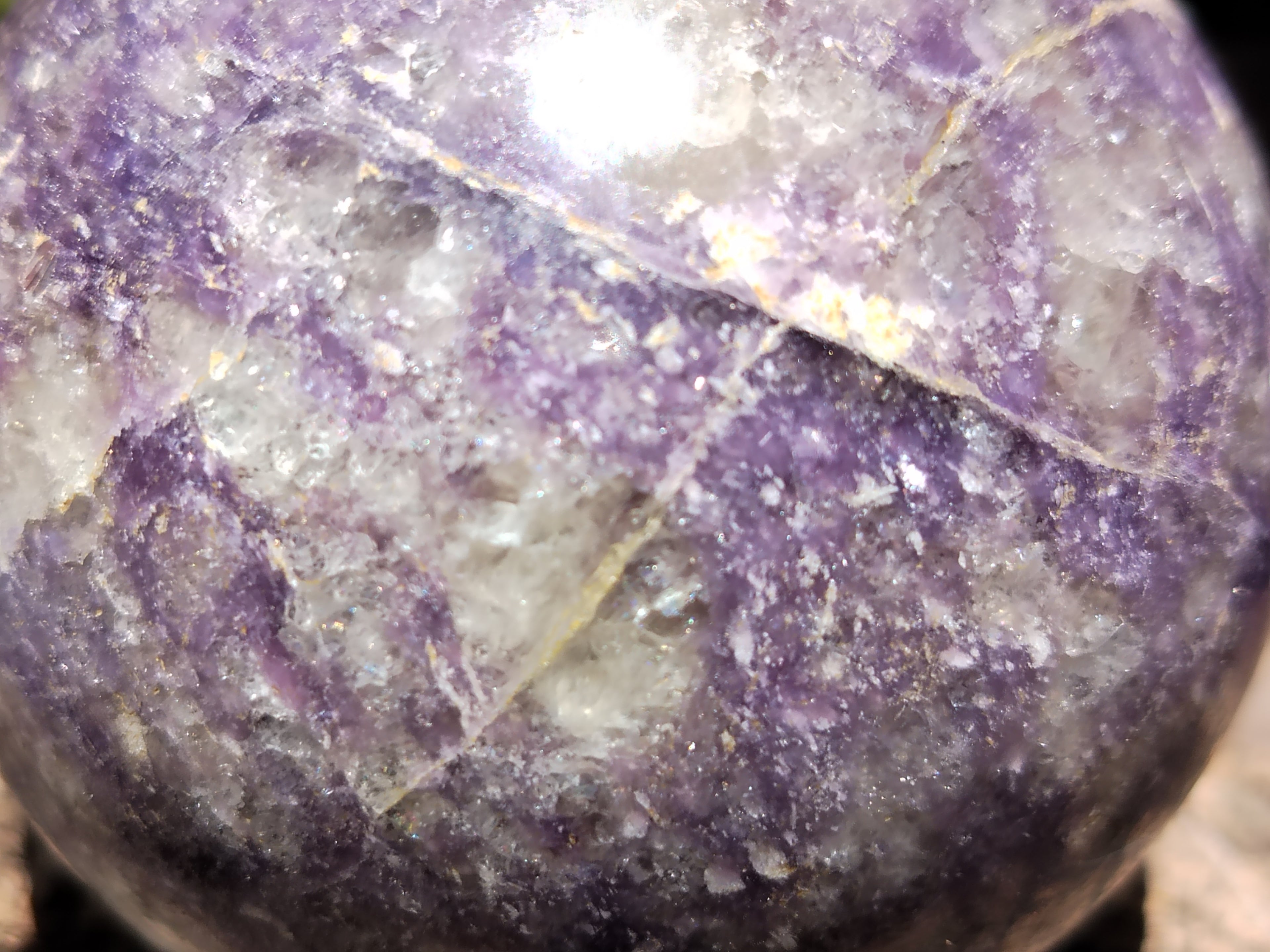 Polished Lepidolite with Pink Rubellite Spheres x 2 From Madagascar - Toprock Gemstones and Minerals 