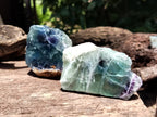 Polished On One Side Watermelon Fluorite x 10 From Uis, Namibia - Toprock Gemstones and Minerals 