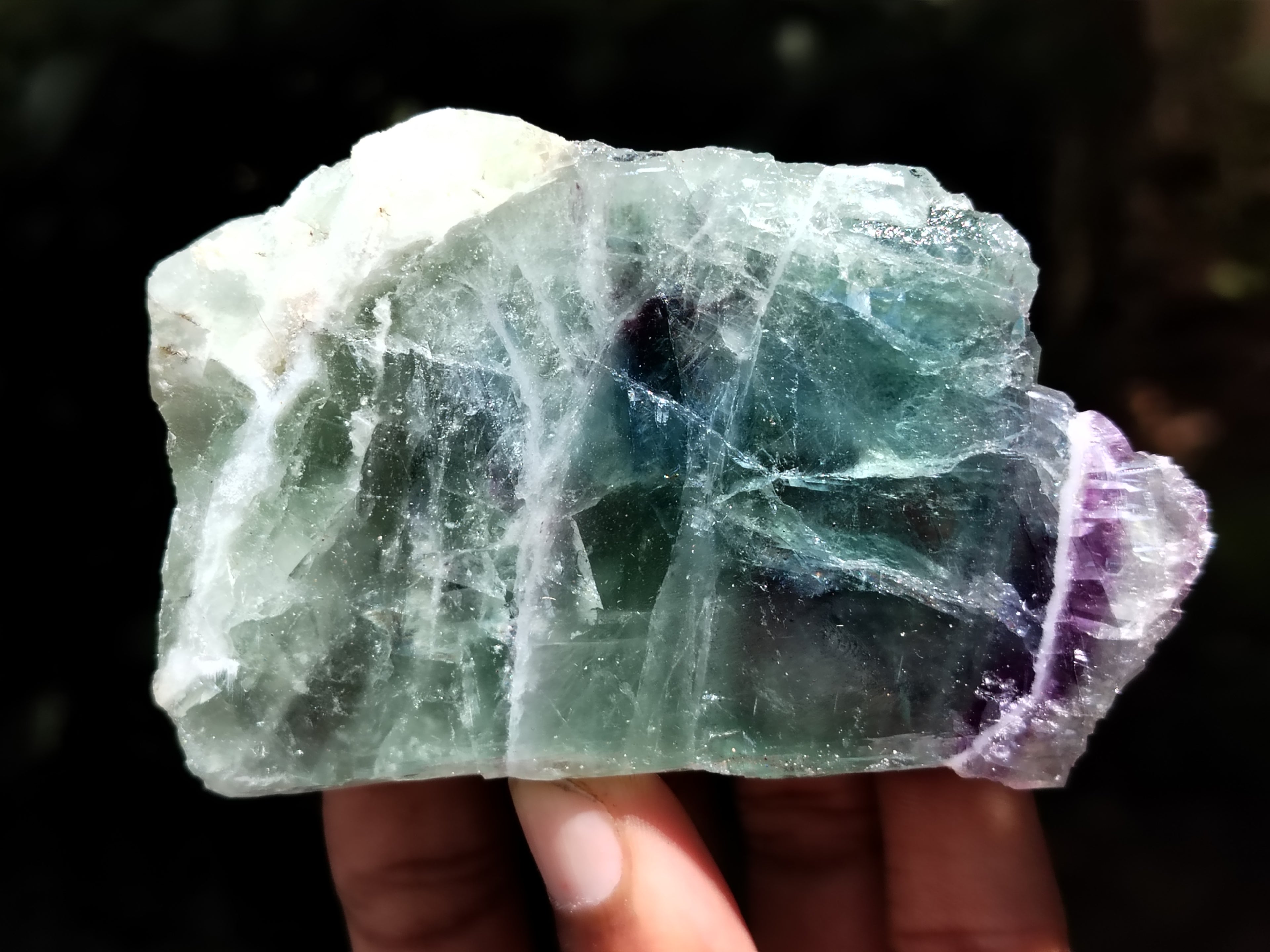 Polished On One Side Watermelon Fluorite x 10 From Uis, Namibia - Toprock Gemstones and Minerals 