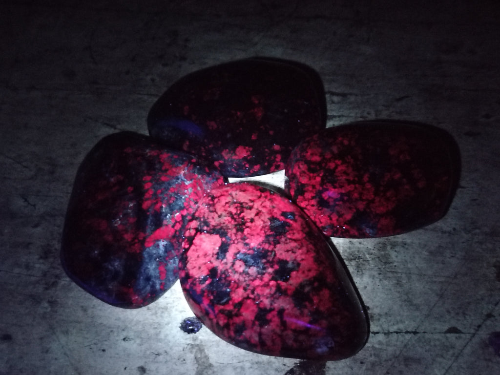 Polished Ruby Corundum In Chrome Verdite Free Forms x 4 From Zimbabwe - Toprock Gemstones and Minerals 