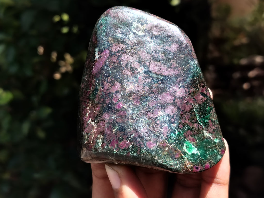 Polished Ruby Corundum In Chrome Verdite Free Forms x 4 From Zimbabwe - Toprock Gemstones and Minerals 