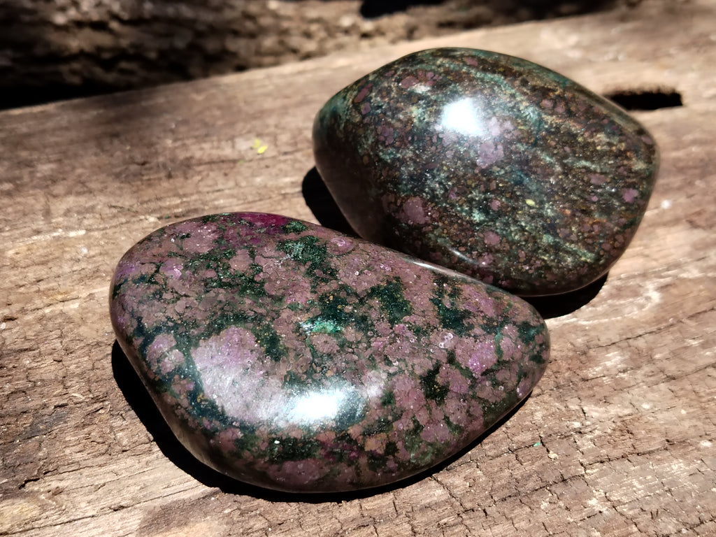 Polished Ruby Corundum In Chrome Verdite Free Forms x 4 From Zimbabwe - Toprock Gemstones and Minerals 