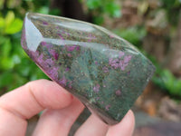 Polished Ruby Corundum In Chrome Verdite Standing Free Forms x 5 From Zimbabwe - Toprock Gemstones and Minerals 