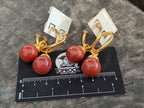 Hand Made Pair of Red Jasper Hoop Earrings - sold per item - From South Africa - Toprock Gemstones and Minerals 