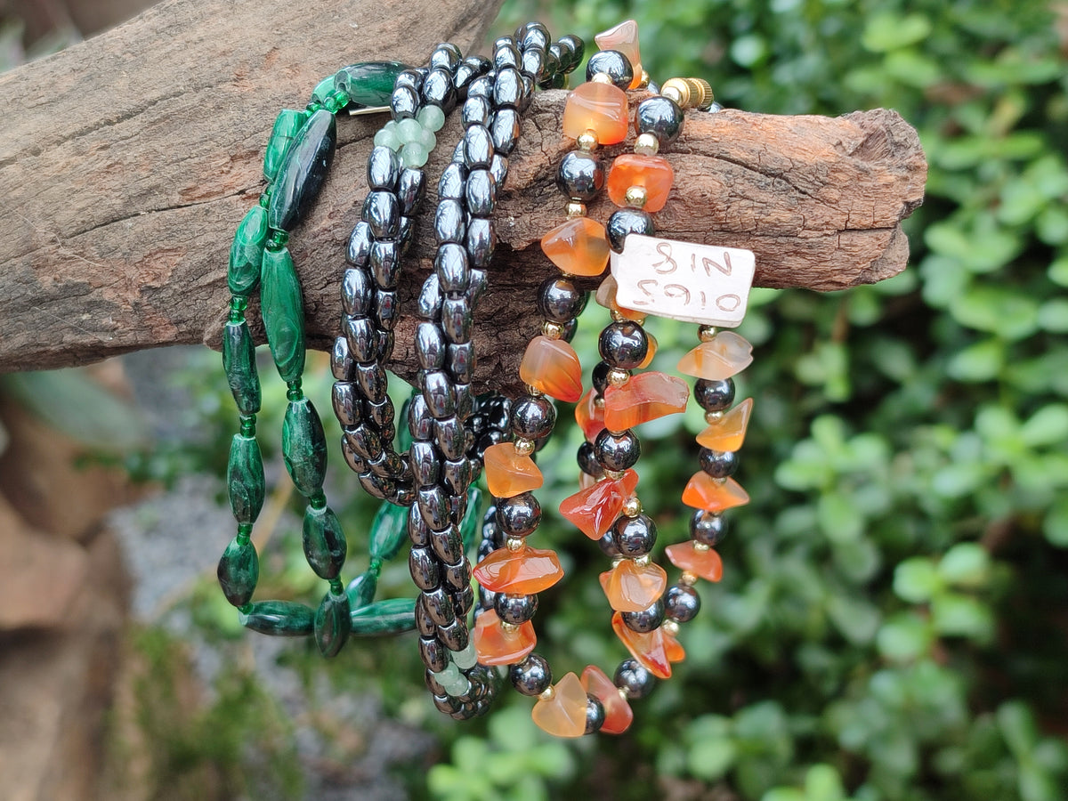 Hand Made Mixed Stone Bead Necklaces x 6 From South Africa - Toprock Gemstones and Minerals 