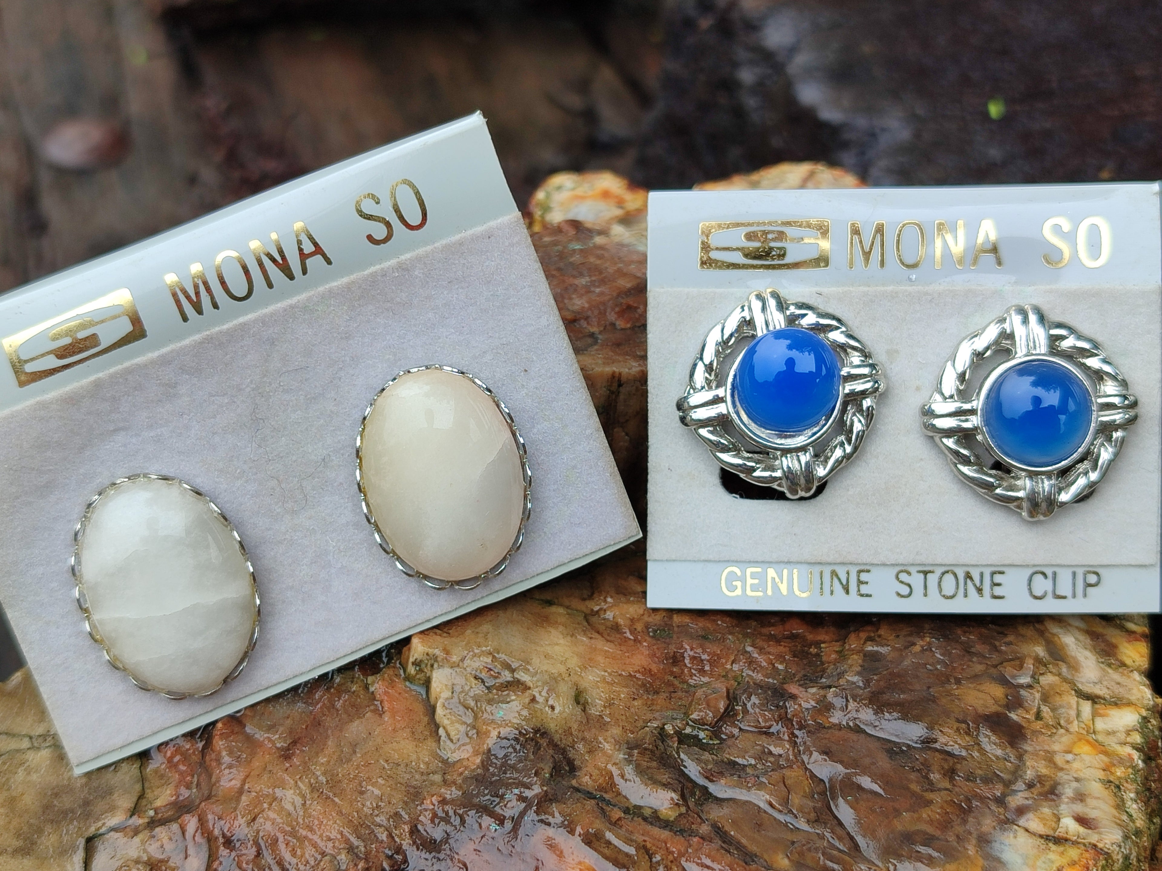 Hand Made Mixed Stone Earrings x 12 From Southern Africa - Toprock Gemstones and Minerals 