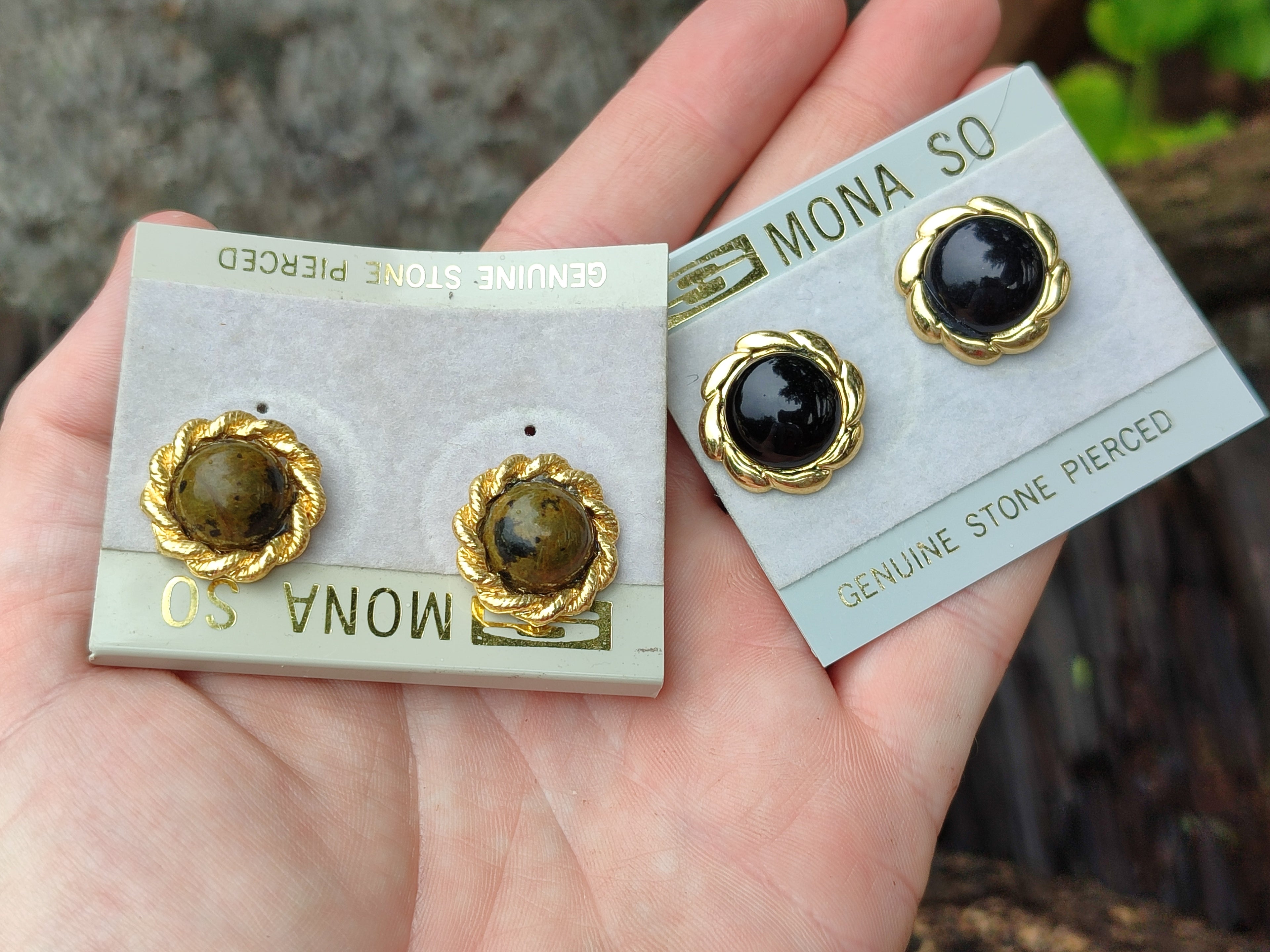 Hand Made Mixed Stone Earrings x 12 From Southern Africa - Toprock Gemstones and Minerals 