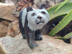 Hand Made Soapstone Panda Carving x 1 From Zimbabwe - Toprock Gemstones and Minerals 