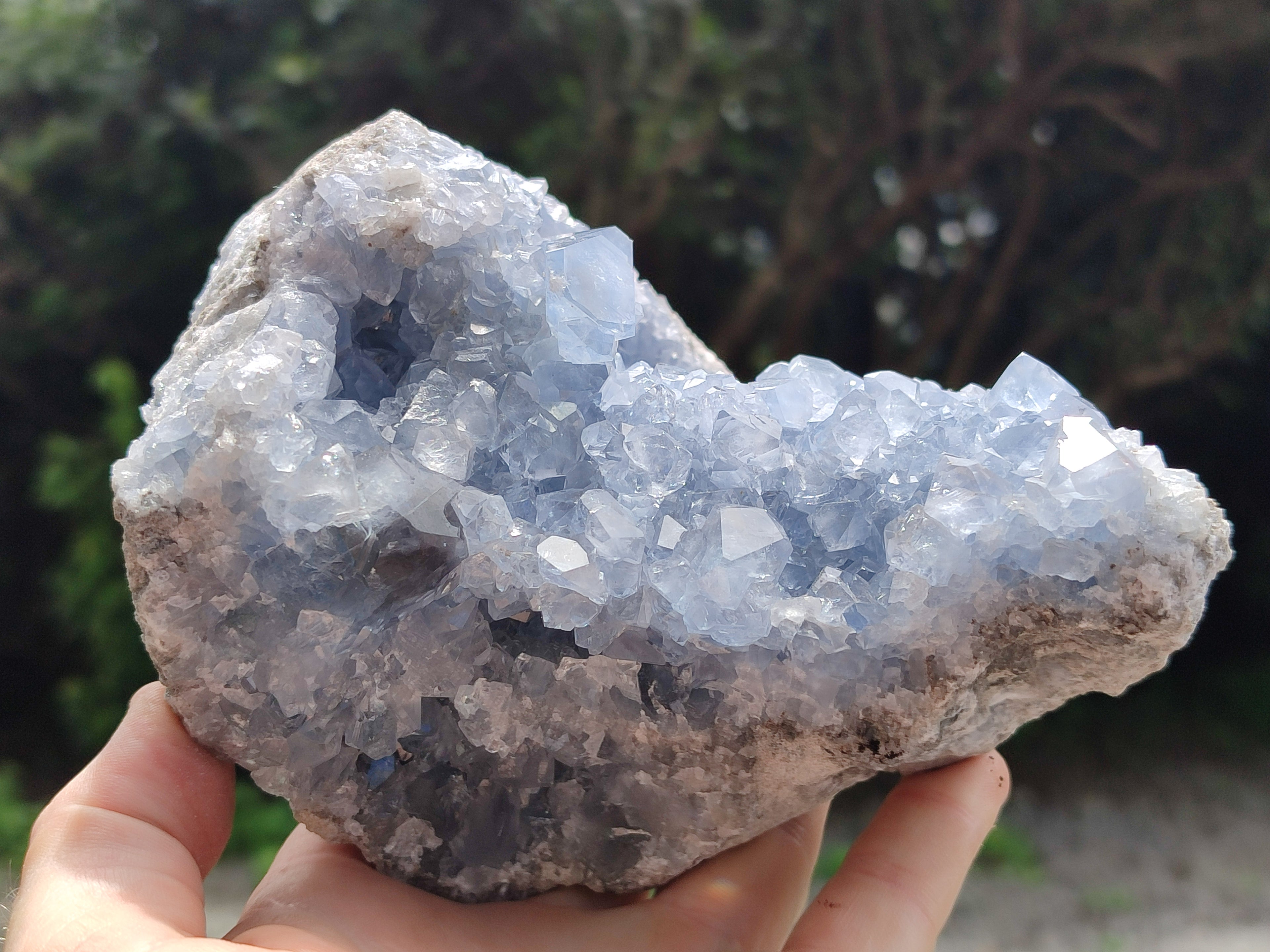Natural Celestite Geode Specimen x 1 From Sakoany, Madagascar - Toprock Gemstones and Minerals 