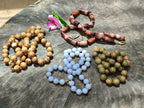 Hand Made Mixed Stone Bead Necklaces x 4 From Southern Africa - Toprock Gemstones and Minerals 