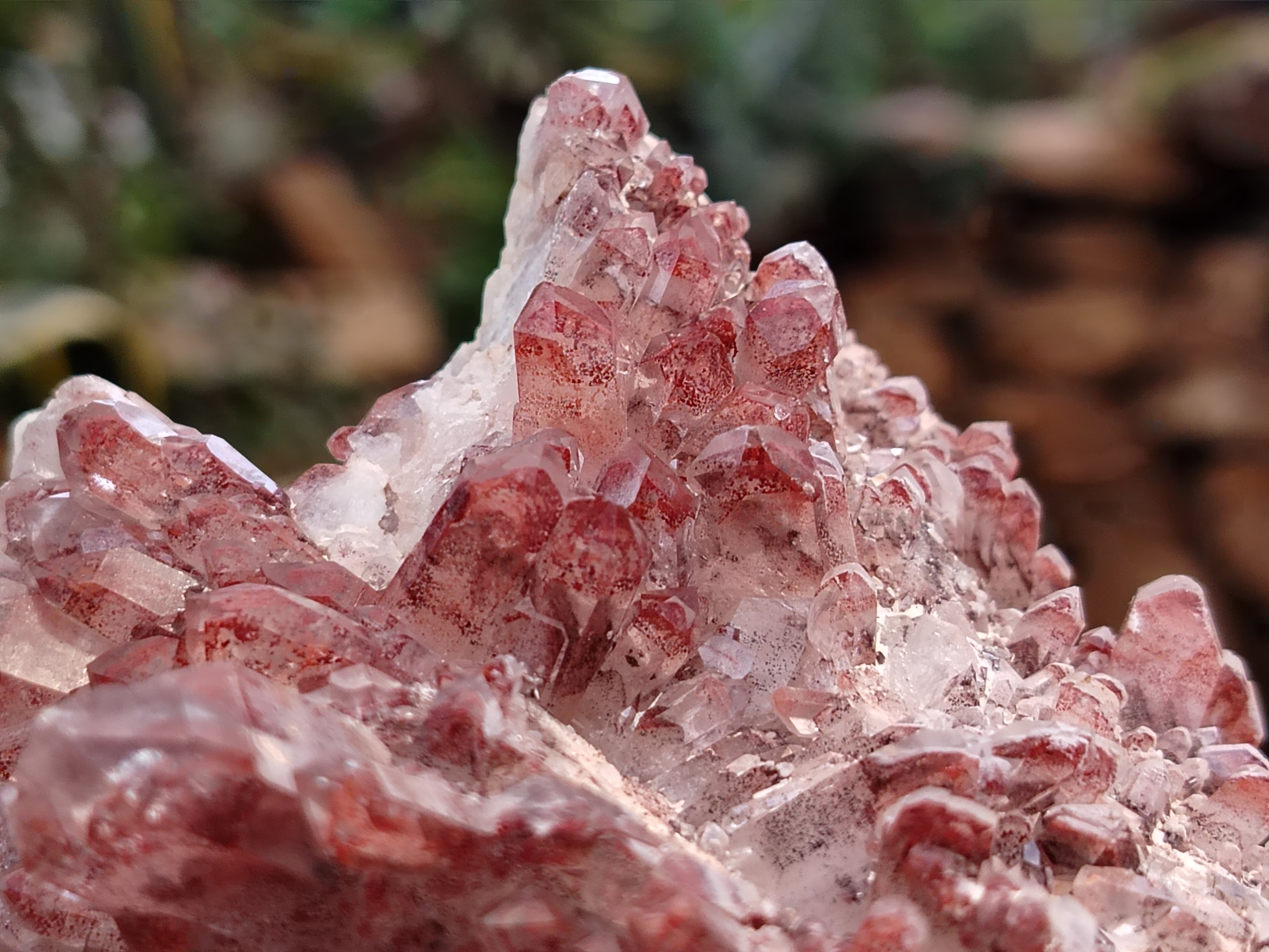 Natural Red Hematoid Quartz Clusters x 2 From Karoi, Zimbabwe - Toprock Gemstones and Minerals 