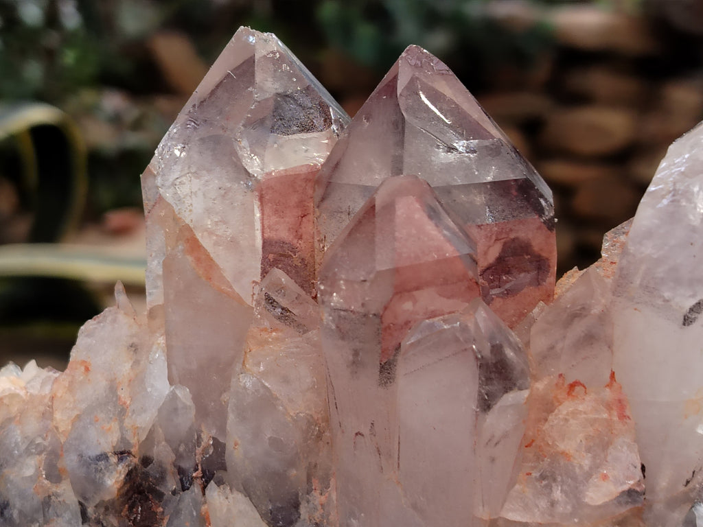 Natural Red Hematoid Quartz Clusters x 2 From Karoi, Zimbabwe - Toprock Gemstones and Minerals 