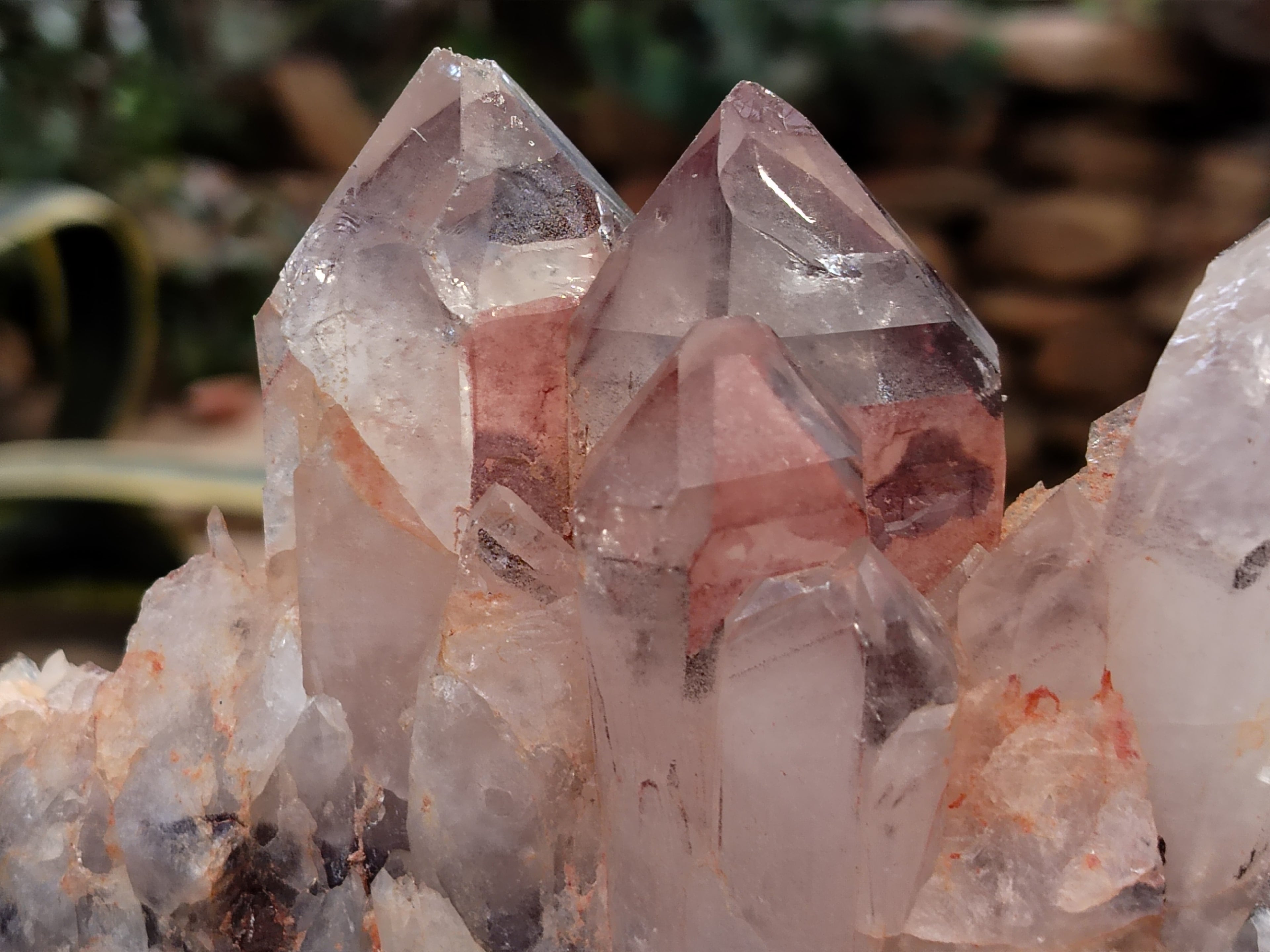 Natural Red Hematoid Quartz Clusters x 2 From Karoi, Zimbabwe - Toprock Gemstones and Minerals 