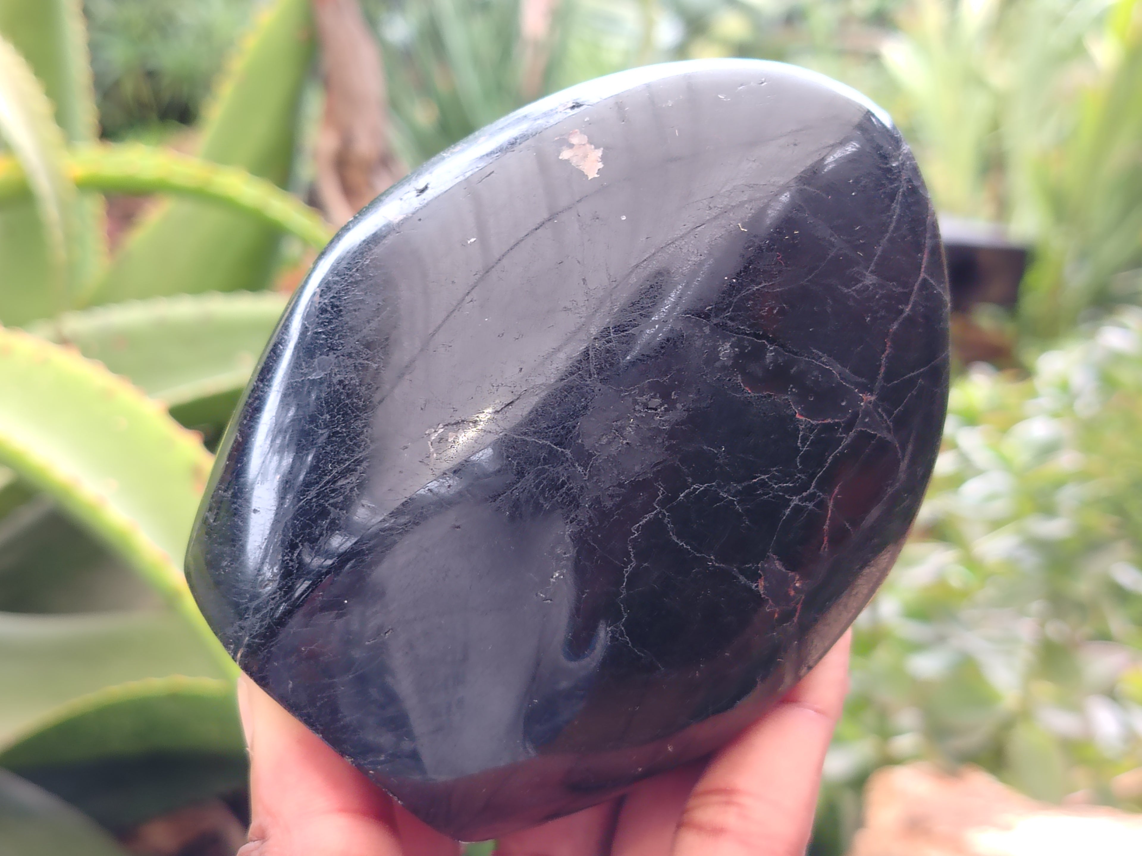 Polished Black Basalt Standing Free Forms x 2 From Antsirabe, Madagascar - Toprock Gemstones and Minerals 