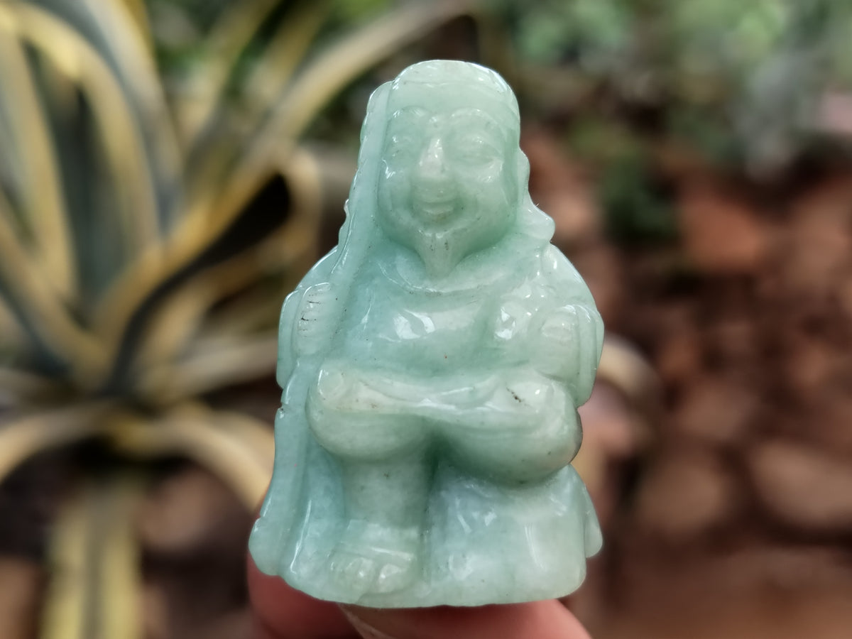 Hand Made Aventurine Gods x 7 From China - Toprock Gemstones and Minerals 