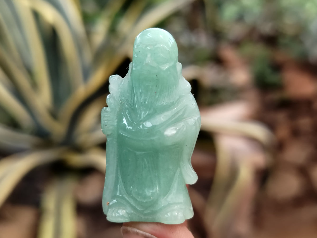 Hand Made Aventurine Gods x 7 From China - Toprock Gemstones and Minerals 