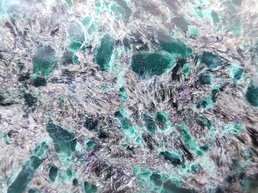 Polished Emerald Mica In Matrix Standing Free Forms x 6 From Mutoko, Zimbabwe - Toprock Gemstones and Minerals 