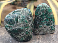 Polished Emerald Mica In Matrix Standing Free Forms x 6 From Mutoko, Zimbabwe - Toprock Gemstones and Minerals 