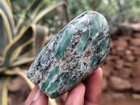 Polished Emerald Mica In Matrix Standing Free Forms x 6 From Mutoko, Zimbabwe - Toprock Gemstones and Minerals 