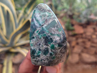Polished Emerald Mica In Matrix Standing Free Forms x 6 From Mutoko, Zimbabwe - Toprock Gemstones and Minerals 