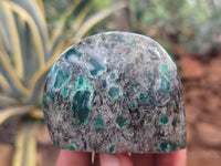 Polished Emerald Mica In Matrix Standing Free Forms x 6 From Mutoko, Zimbabwe - Toprock Gemstones and Minerals 
