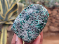 Polished Emerald Mica In Matrix Standing Free Forms x 6 From Mutoko, Zimbabwe - Toprock Gemstones and Minerals 