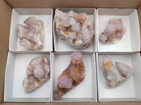 Natural Amethyst Spirit Quartz Clusters x 6 From Boekenhouthoek, South Africa