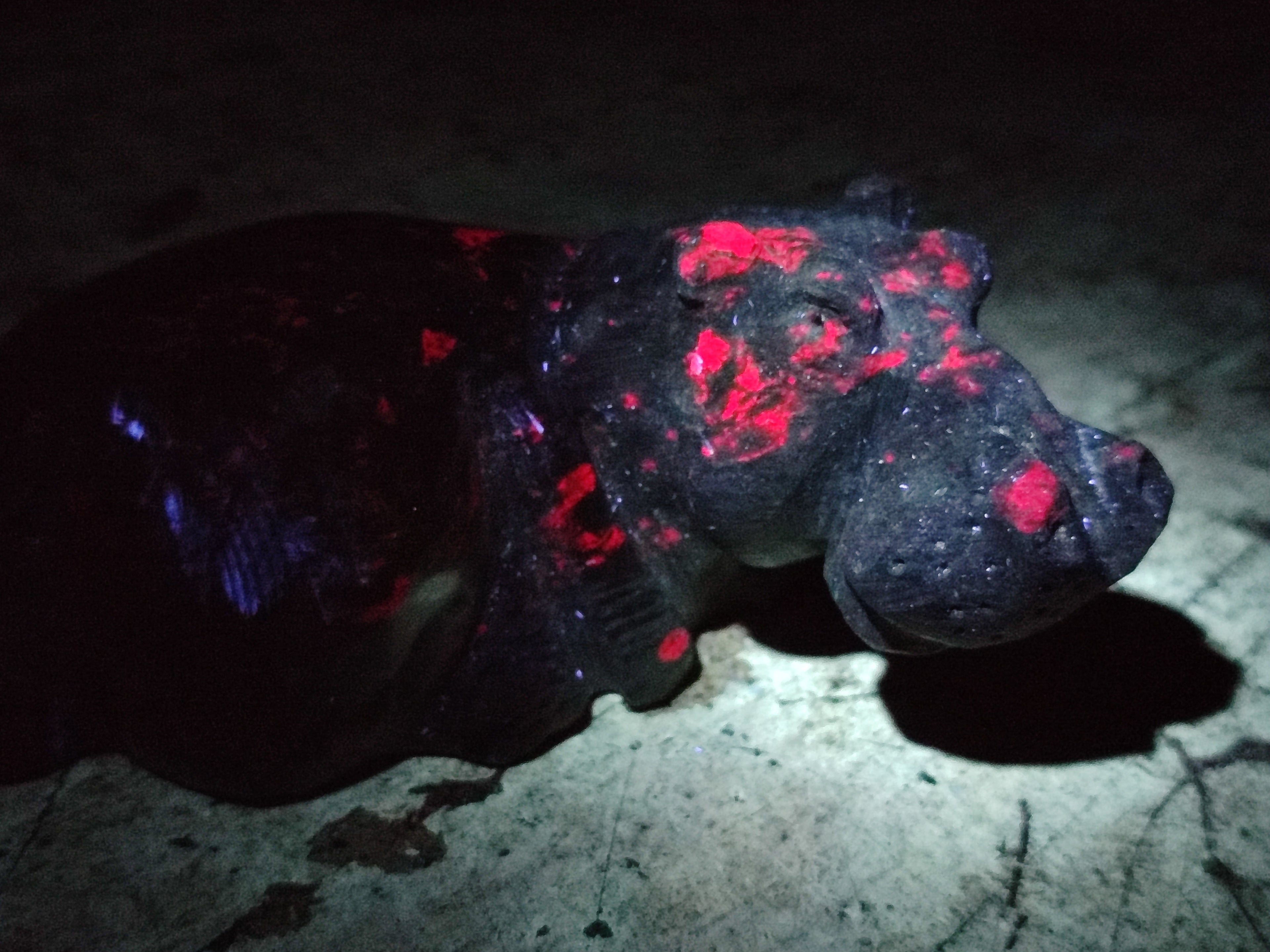 Hand Made Ruby Corundum In Chrome Verdite Hippo Carvings x 2 From Zimbabwe - Toprock Gemstones and Minerals 