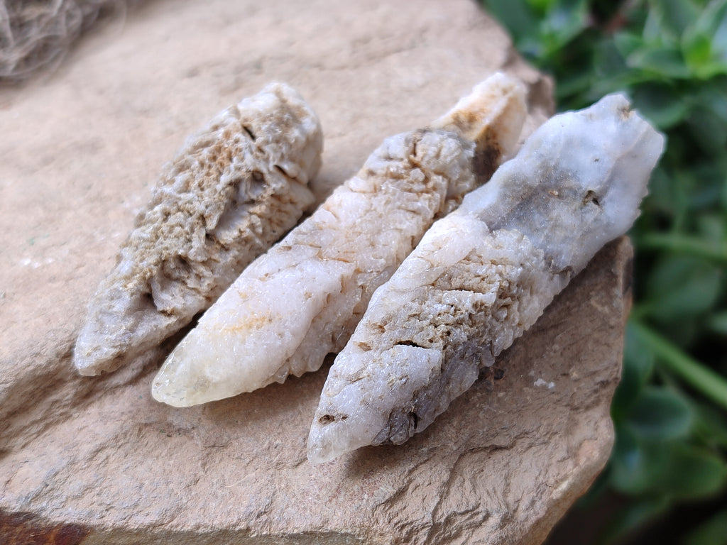 Natural Drusy Quartz Coated Calcite Pseudomorph Specimens x 35 From Lesotho - Toprock Gemstones and Minerals 